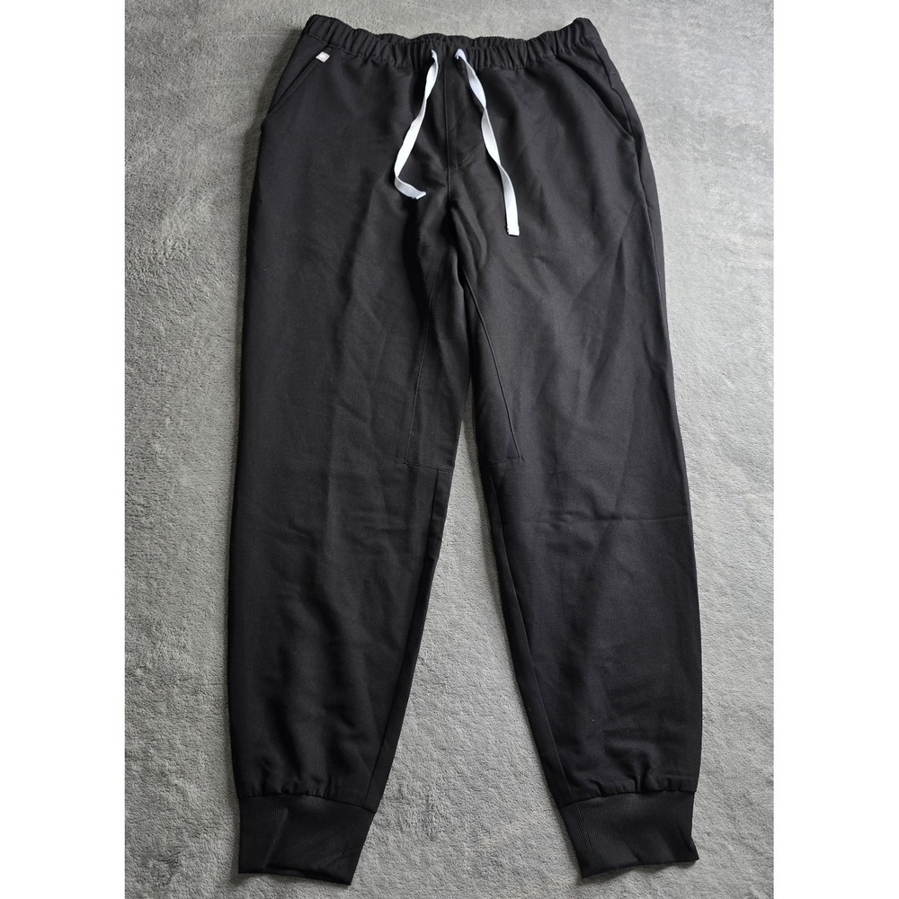FIGS Tansen Jogger Scrub Pants Men Medium Black Technical Collection 1000203 EUC
